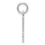 Sterling Silver/Rhodium-plated Elongated Number 44 Charm - Image 2