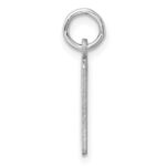 Sterling Silver/Rhodium-plated Elongated Number 80 Charm - Image 2