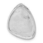 Sterling Silver Rhodium-plated Scratch Finish Fancy Abstract Chain Slide Pendant - Image 3
