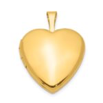 1/20 14K Gold Filled Satin and Polished 2-Frame 15mm Heart Locket