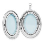 Sterling Silver RH-plated Gold-tone Bee & Honeycomb 26x20mm Oval Locket - Image 5