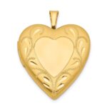 1/20 14K Gold Filled Polished & Satin Fancy Border 19mm Heart Locket