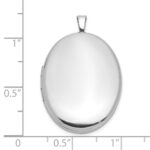 Sterling Silver Rhodium-plated Polished 26x20mm Oval Ash Holder Locket - Image 3