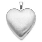 Sterling Silver Rhodium-plated Polished 20mm Heart Ash Holder Locket - Image 4