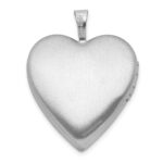 Sterling Silver Rh-plate Polish/Satin Epoxy 20mm I Love You Rose Locket - Image 3