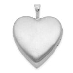 Sterling Silver RH-plate Polished/Satin Epoxy 20mm Butterfly Heart Locket - Image 3