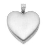 Sterling Silver Rh-plated Filigree Always In My Heart 24mm Heart Locket - Image 3