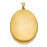 1/20 14K Gold Filled 34mm Enameled Flower Oval Locket - Image 3