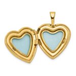 Sterling Silver Gold-plated & Diamond 16mm Heart Locket - Image 5