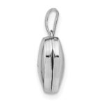 Sterling Silver Rhodium-plated & Diamond 20mm D/C Heart Locket - Image 2