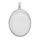 Sterling Silver Rhodium-plated Butterflies 34mm Oval Locket - Image 3