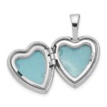 Sterling Silver Rhodium-plated & Diamond Daughter 12mm Heart Locket - Image 5