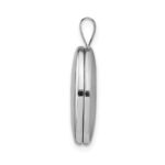 Sterling Silver Rhodium-plated 20mm Polished Oval Locket - Image 2