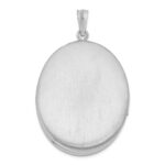 Sterling Silver Rhodium-plated Polished 34mm Oval Locket - Image 3