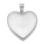 Sterling Silver Rhodium-plated Handprints Heart Locket - Image 3