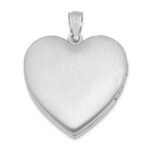 Sterling Silver Rhodium-plated Dove with Cross Heart Locket - Image 3