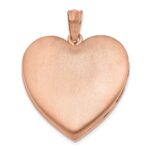 Sterling Silver Rose Gold-plated 24mm Plain Heart Locket - Image 3