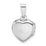 Sterling Silver Polished 13mm Heart Locket - Image 4