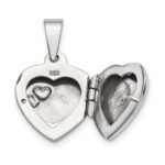 Sterling Silver Polished 13mm Heart Locket - Image 3
