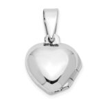 Sterling Silver CZ Heart Locket - Image 3