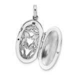 Sterling Silver Antiqued Filigree 23mm Locket Pendant - Image 4