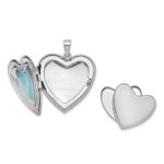 Sterling Silver Rhodium-plated 24mm Scrolled Ash Holder Heart Locket - Image 4