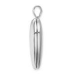 Sterling Silver Rhodium-plated Flower Ash Holder Heart Locket - Image 2