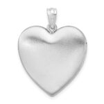 Sterling Silver Rhod-plated Satin/Pol Paw Prints Ash Holder Heart Locket - Image 3