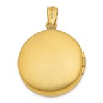 Sterling Silver 20mm Gold-plated Polished Diamond Accent Round Locket - Image 4