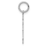 Sterling Silver Rhod-plated Eng. Girl Polished Front/Back Disc Charm - Image 2