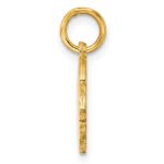 Sterling Silver GP Engraveable Girl Polished Disc Charm - Image 2