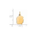 Sterling Silver GP Engraveable Girl Polished Disc Charm - Image 3