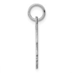 Sterl Silver Rh-plt Engraveable Boy Polished Front/Satin Back Disc Charm - Image 2