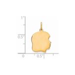 Sterling Silver GP Engraveable Girl Polished Disc Charm - Image 3