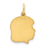 Sterling Silver GP Engraveable Girl Polished Disc Charm - Image 4