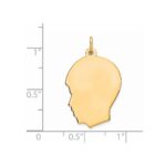 Sterling Silver GP Engraveable Boy Polished Disc Charm - Image 3