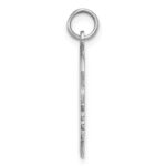 Sterling Silver Rhod-plate Eng. Girl Disc Charm Polish on Front/Back - Image 2