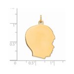 Sterling Silver GP Engraveable Boy Polished Disc Charm - Image 3