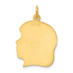 Sterling Silver GP Engraveable Girl Polished Disc Charm - Image 4