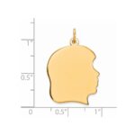 Sterling Silver GP Engraveable Girl Polished Disc Charm - Image 3