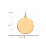 Sterling Silver GP Engraveable Round Polished Disc Charm - Image 3