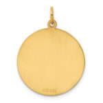 Sterling Silver GP Engraveable Round Polished Disc Charm - Image 4