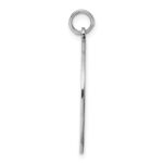 Sterling Silver Rhod-plated Eng. Rnd Polish Front/Satin Back Disc Charm - Image 2