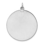 Sterling Silver Rhod-plated Eng. Rnd Polish Front/Back Disc Charm - Image 4