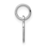 SS Rh-plt Engraveable Heart Polished Front/Satin Back Disc Charm - Image 2