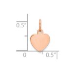 Sterling Silver RG Plated Engraveable Heart Polished Front/Satin Back Disc - Image 3