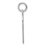 Sterling Silver Rh-plt Engraveable Heart Polished Front/Back Disc Charm - Image 2