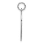 Sterling Silver Rh-plt Engraveable Heart Polished Front/Back Disc Charm - Image 2