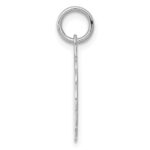 Sterling Silver Rh-plt Engraveable Polished Front/Satin Back Disc Charm - Image 2