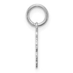 Sterling Silver Rh-plt Engraveable Polished Front/Satin Back Disc Charm - Image 2
